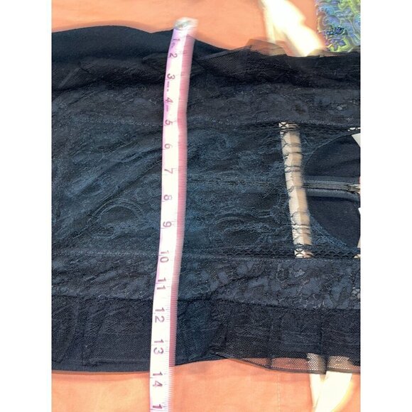 Sandro Paris Black Lace Front Sleeveless Mini  Dress Size Small Womens - Picture 8 of 11
